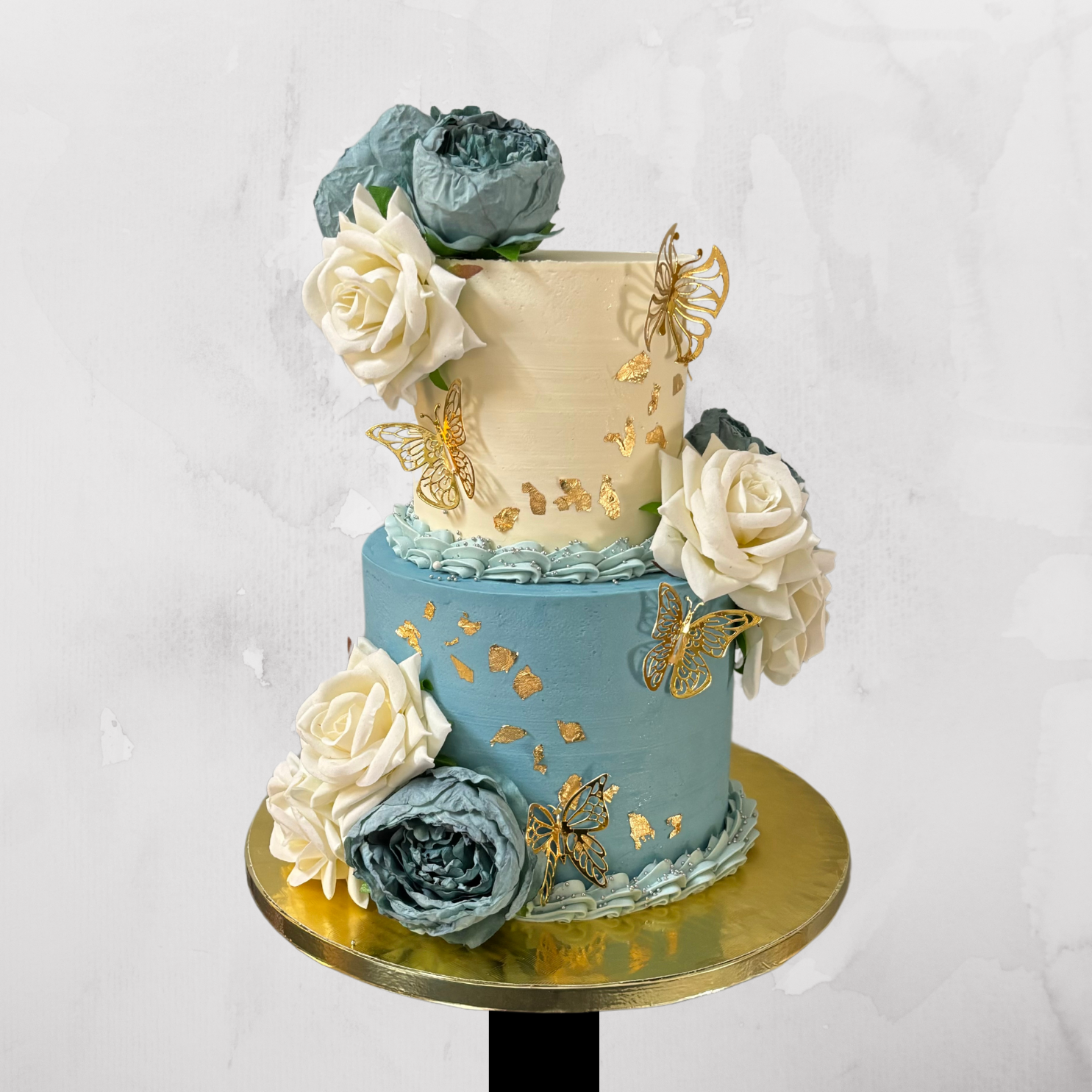 Butterfly Garden Floral Cake